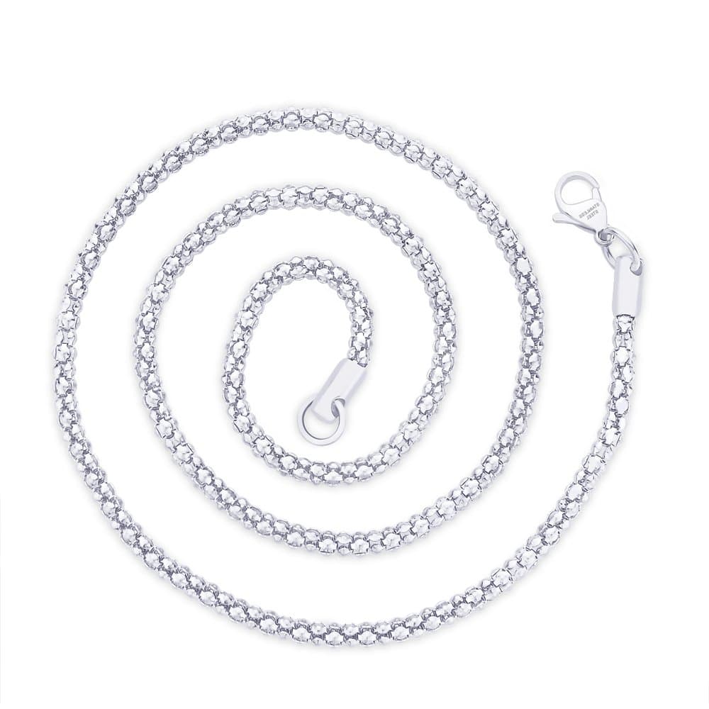 Triveni 316L Stainless Steel Men's Fashion Coreana Necklace Chain with Lobster Clasp, 20" PSP328