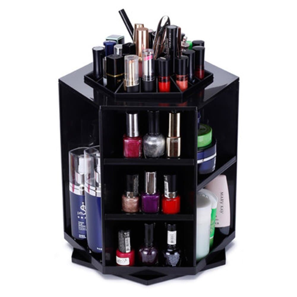 Zabrina 360 Degree rotating cosmetics Storage Organizer Spinning Makeup Organizer Acrylic Cosmetics Tower