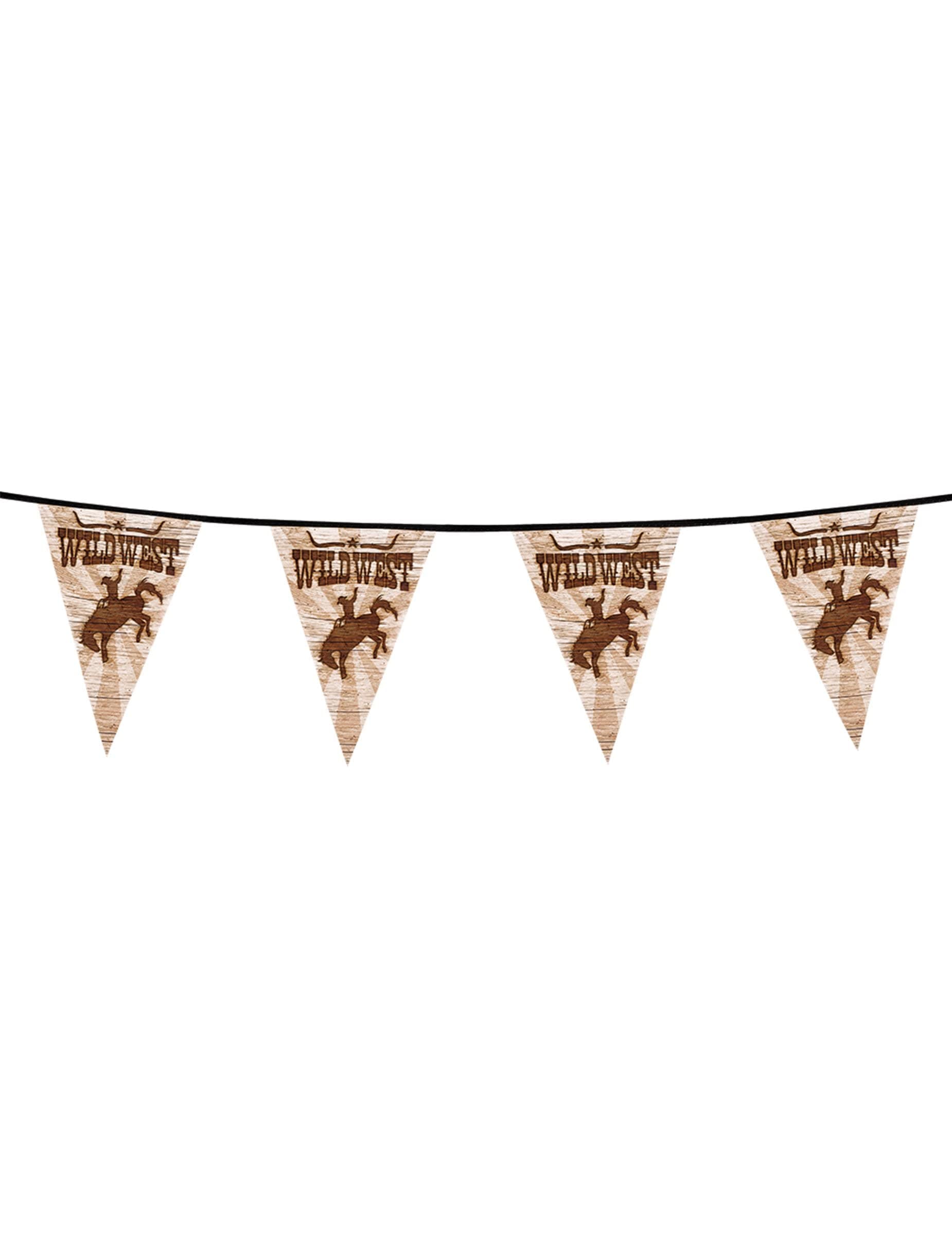 Wild West Plastic Pennant Bunting 6m