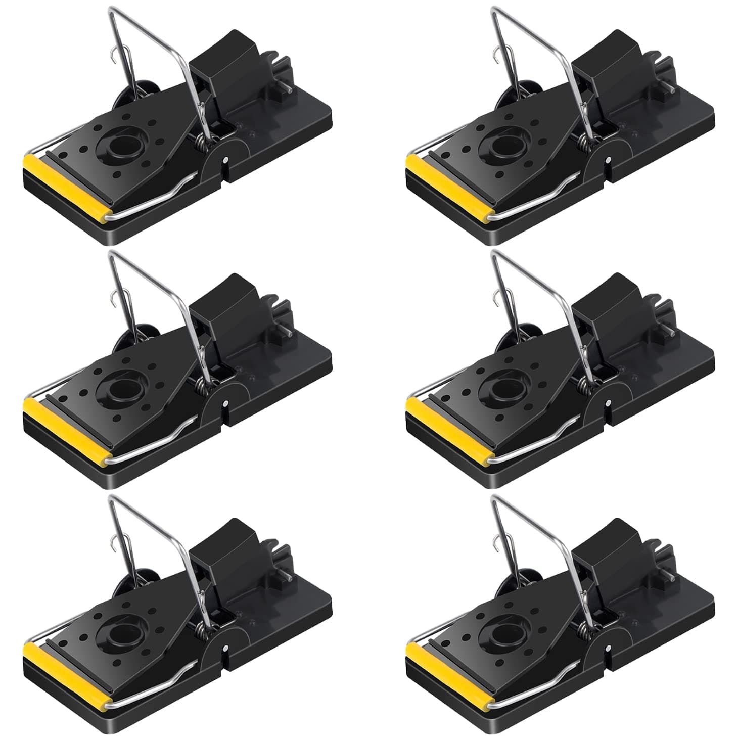 Mouse Trap, 6 Pack Heavy Duty Reusable Snap Traps that Kill Instantly, High Sensitive Mice Catcher UK, Safe and Effective Rodent Trap for Indoors and Outdoors, Easy Set-up & Clean