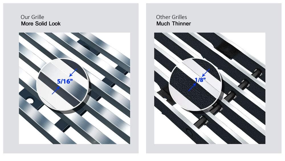 APS Compatible with 1987-1991 Ford Bronco F-Series Pickup Main Upper Billet Grille Insert F85009A