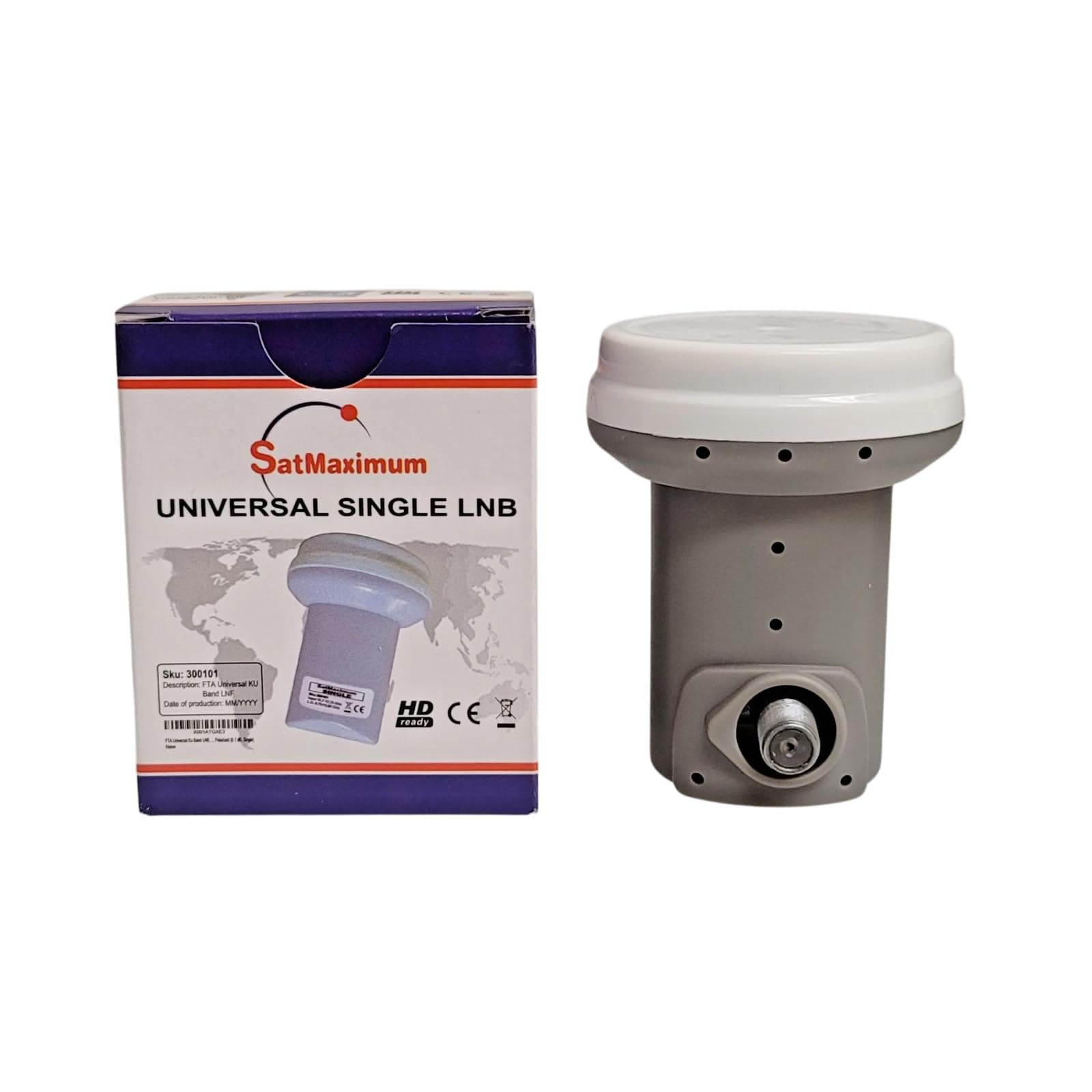 Cables Direct Online FTA Universal Ku Band LNB, Single, 0.1dB Satellite Dish LNBF, Linear, Polarized (0.1 dB, Single)