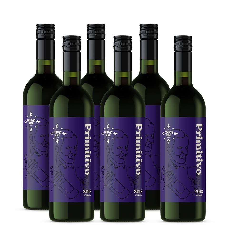 Amazon Brand - Compass Road Primitivo, Italy (6x75cl)