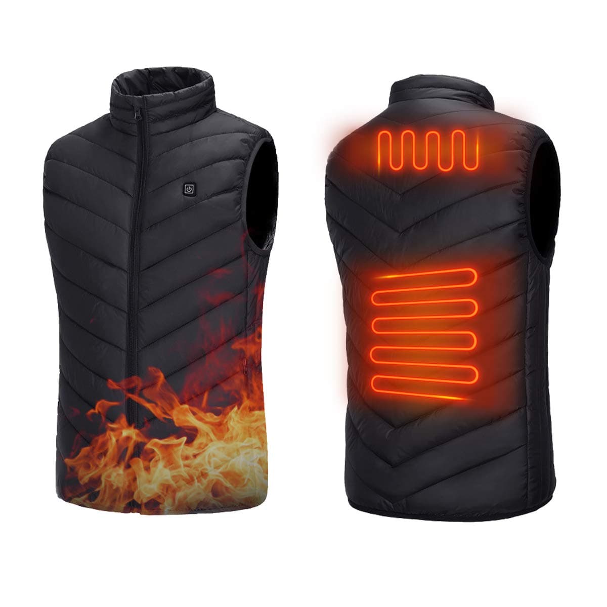 Heated Vest Standing collar Electric Jacket Clothes (No Battery)