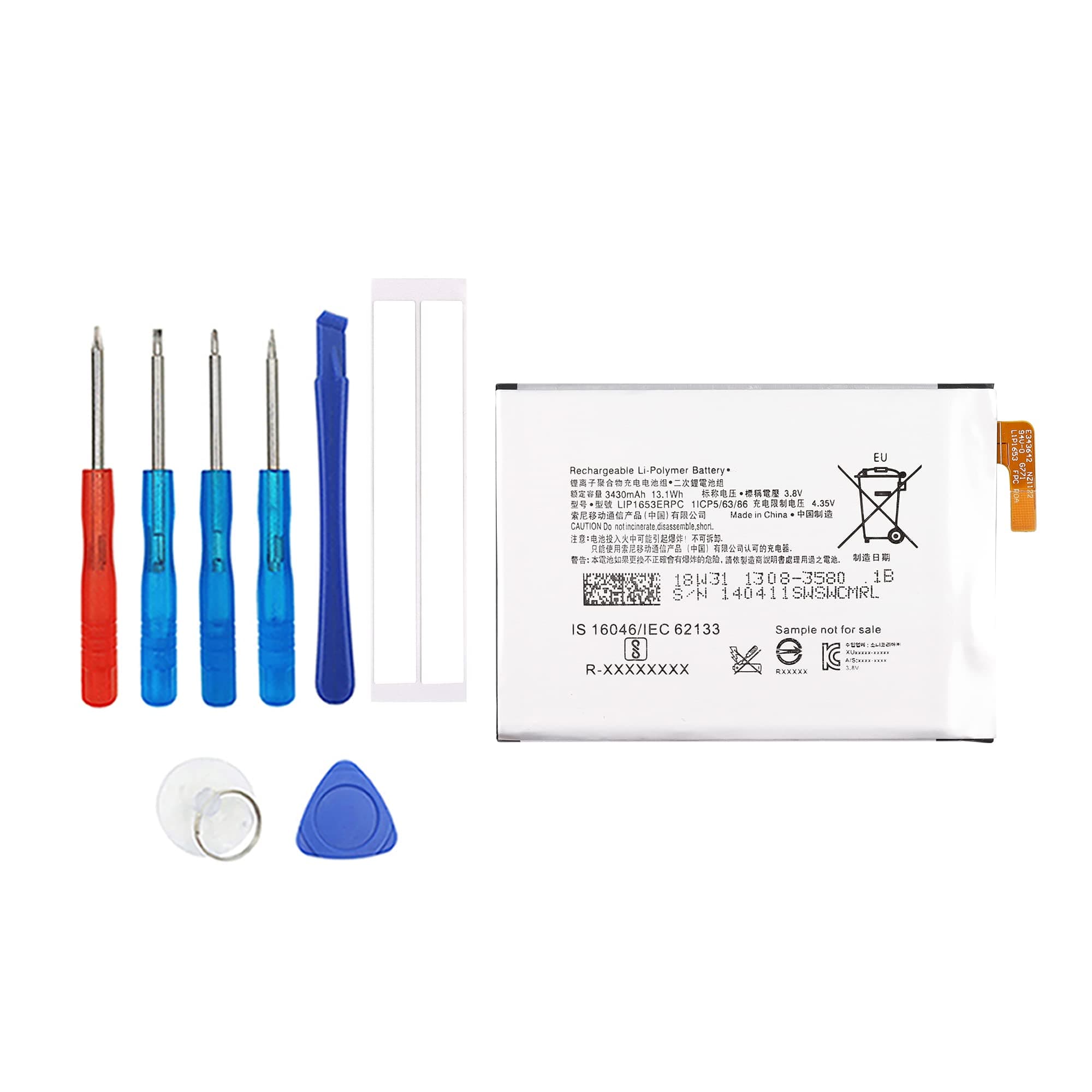 New LIP1653ERPC 3430 mAh Replacement Battery Compatible with Sony Xperia XA1 Plus/XA2 Ultra with Toolkit