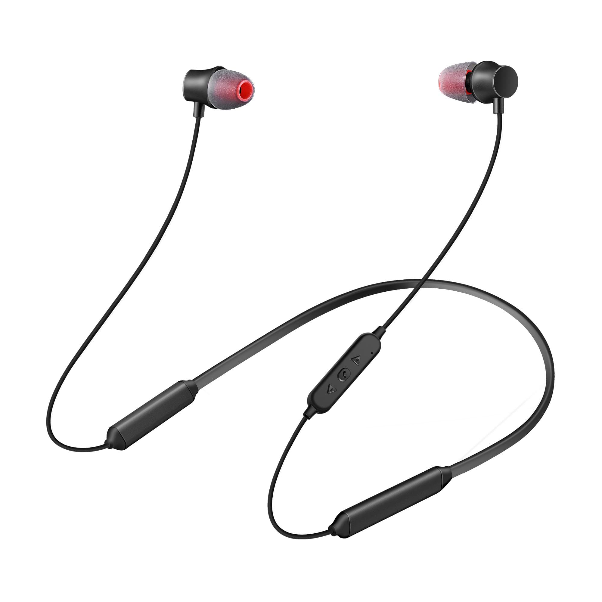 Bluetooth Headphones,Hsility Bluetooth 5.0 Wireless Headphones Sport Bluetooth Earphones IPX5 Waterproof With Microphone for Running/Gym/Workout(Fast Pairing,Secure Fit,12H Playtime) (Black)