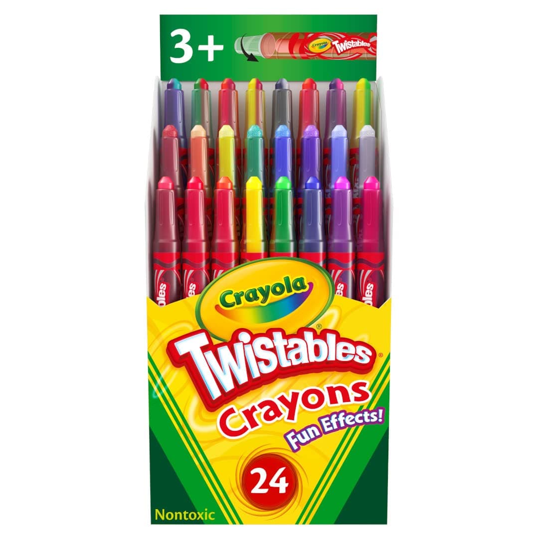 Crayola Mini Twistables Crayons, Fun Effects, Coloring Set, School Supplies, 24 Count