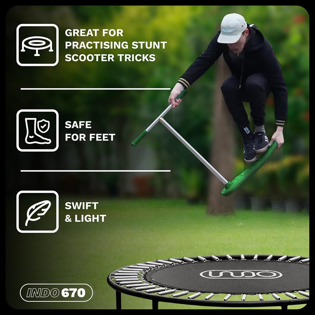 The Indo Trick Scooter - Stunt Scooter For Teens, Kids and Adults - Trampoline Scooter To Practice Pro Scooter Tricks - Indoors and Outdoors Scooter - Professionals and Beginners