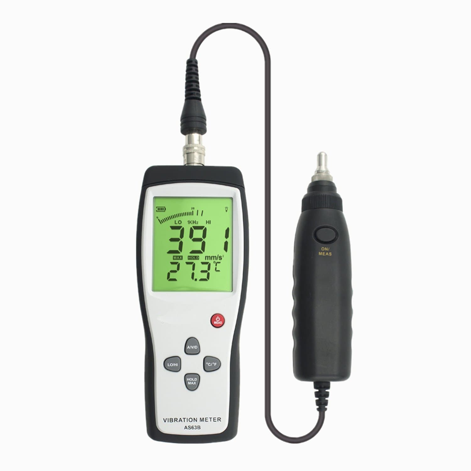 Vibration Meter and Data Logger,Measurement Range10HZ~1KHZ 0.1~199.9m/s Vibrometer Analyzer Acceleration S63
