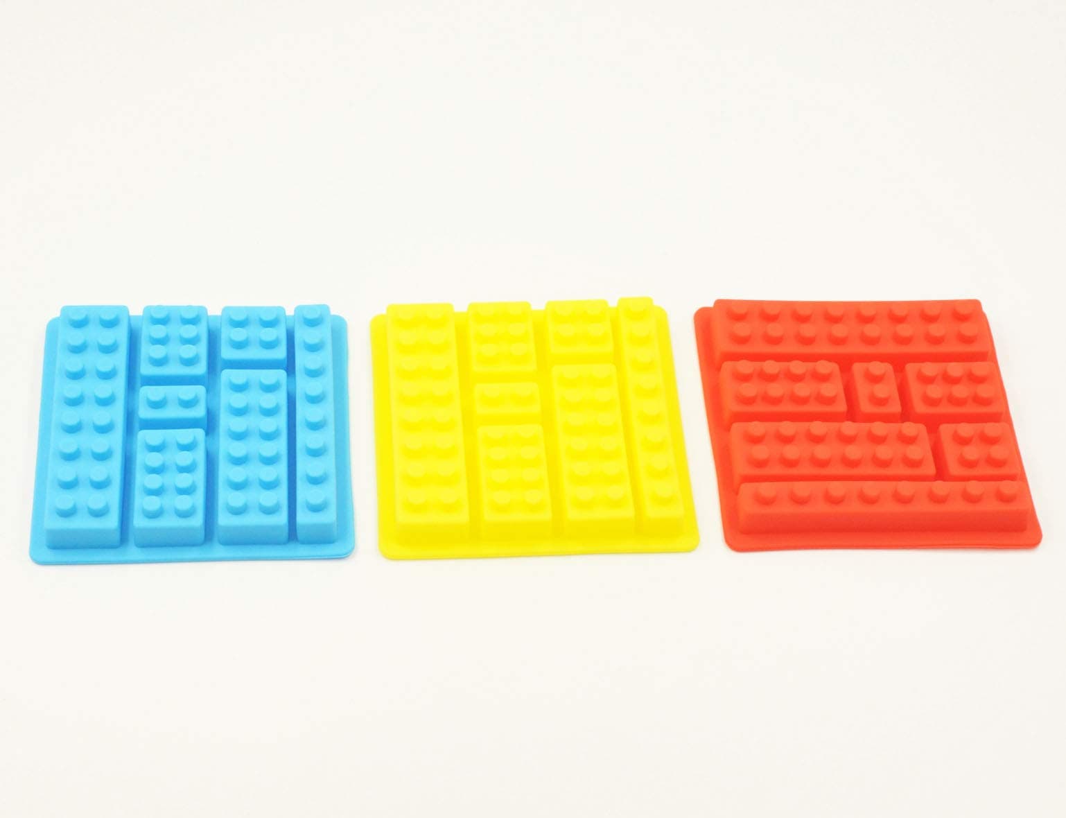 Selecto Bake Building Bricks Silicone Ice Cube Trays, Chocolate Mould, Candy Mould for Cake Cupcake Decorations of Kids’ Party, Non-Stick Blocks Fondant Molds 1 Colour Sent at Random