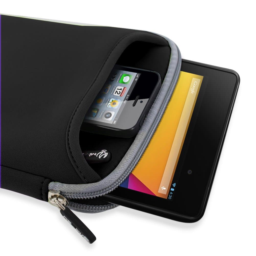 Mivizu Neoprene 7" Sleeve Zip for iPad Mini, Nexus 7 FHD, Galaxy Tab 7"