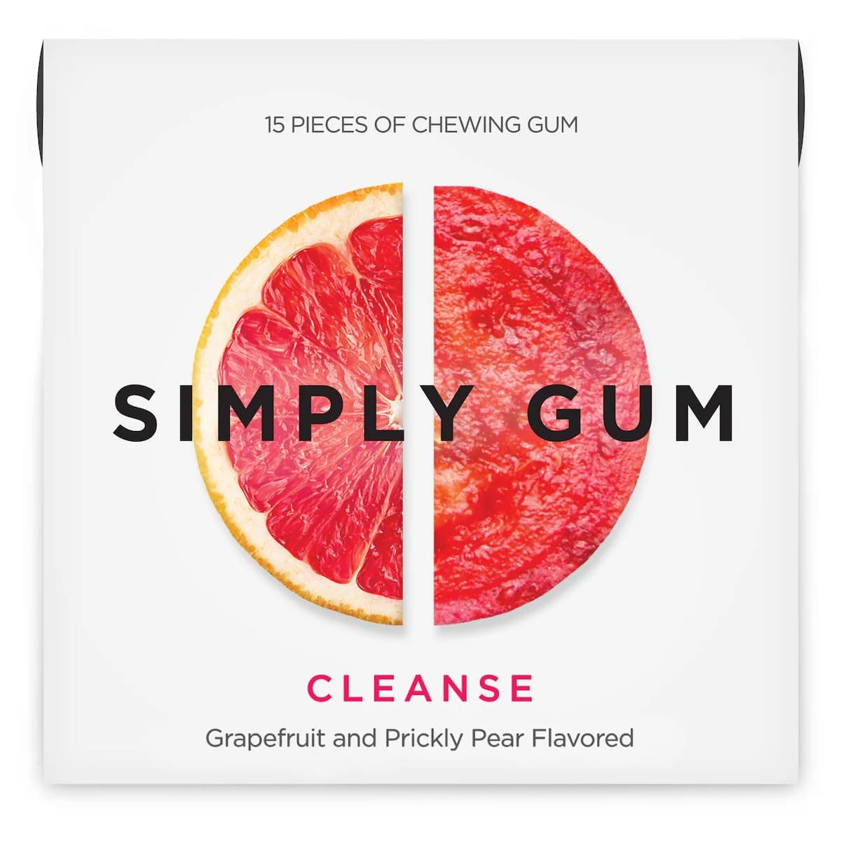 Simply Gum Assorted Mint,Cinnamon,Ginger,Fennel,Maple,Coffee,Natural,Vegan,Non GMO,15 Pieces,Pack of 6 (Cleanse (Grapefruit))