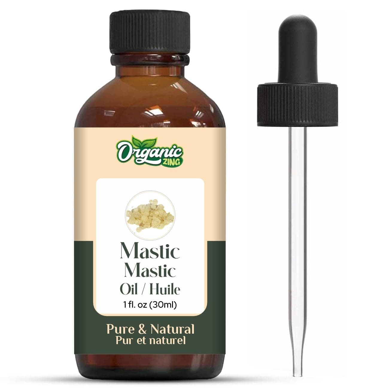 Organic Zing Mastic (Pistacia Lentiscus) Oil | Pure & Natural Essential Oil for Skincare, Aroma & Massage- 30ml/1.01fl oz