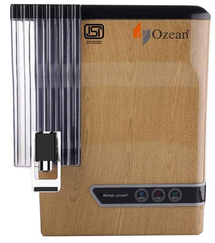 Ozean 12 ltr Alkaline+RO+UV+UF+TDS Water Purifier for Home with Free Fitting Kit and Cover, Brown