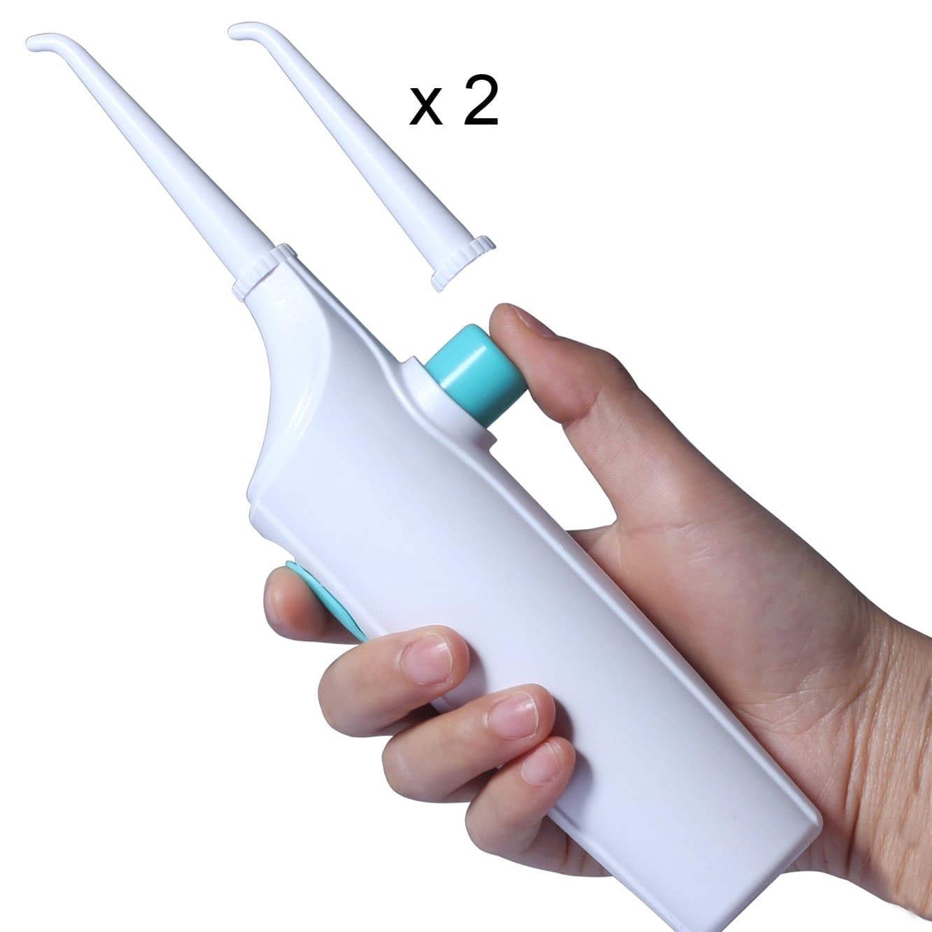 Dental Water Flosser - No Electricity or Batteries Needed. Handheld Manual Cordless Oral Irrigator Teeth Aqua Pick Jet Floss, Lightweight Travel Portable - Wizard Floss