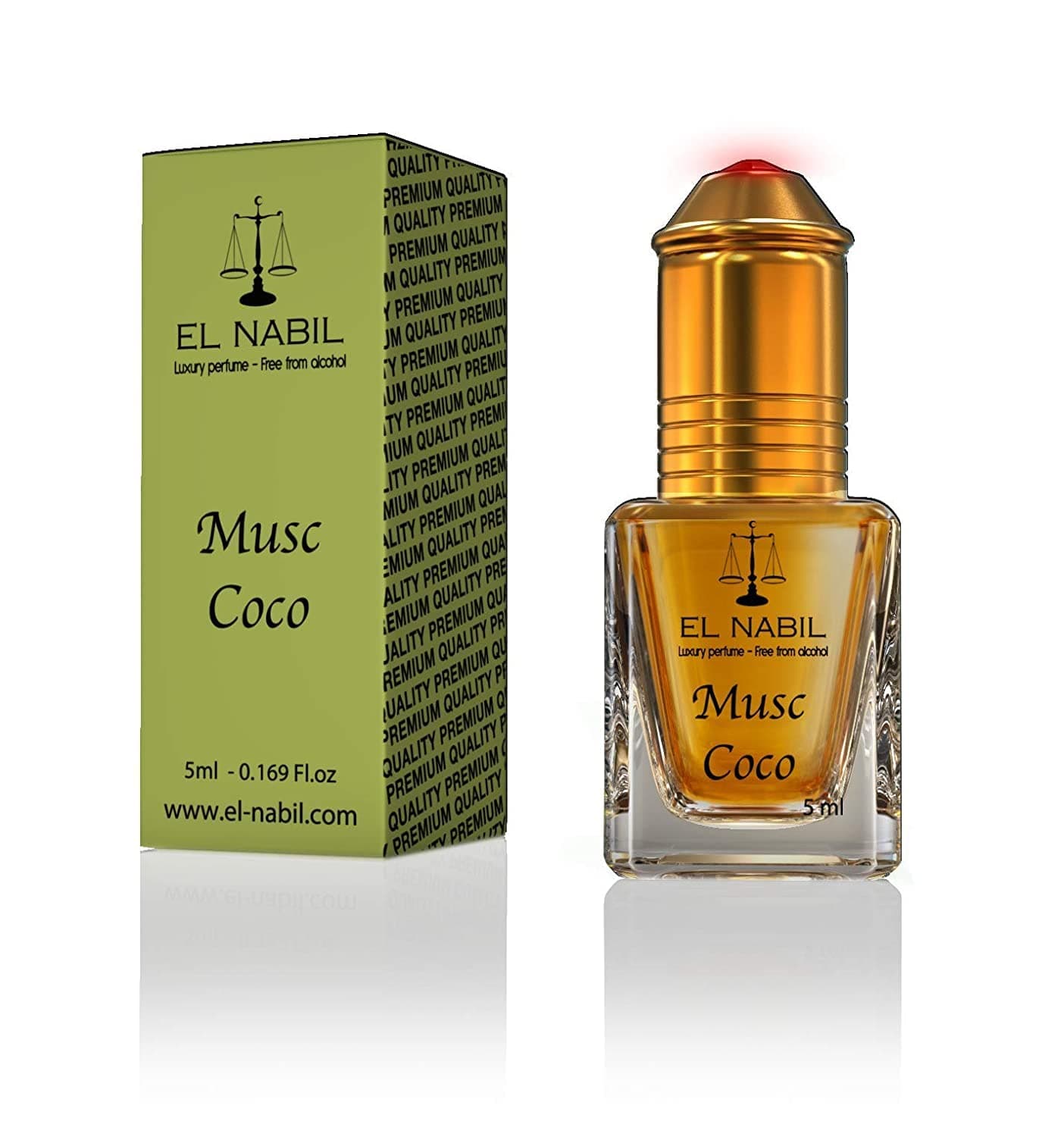 Makkah Musc El Nabil 5 ml Alcohol-Free Perfume Oil Oriental Arabic Oud Misk Musk