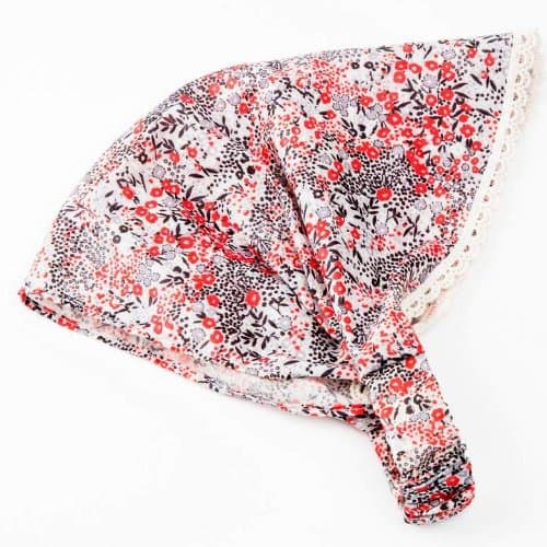Girls' Berry Print Head Scarf - Red-Winterberry - One Size