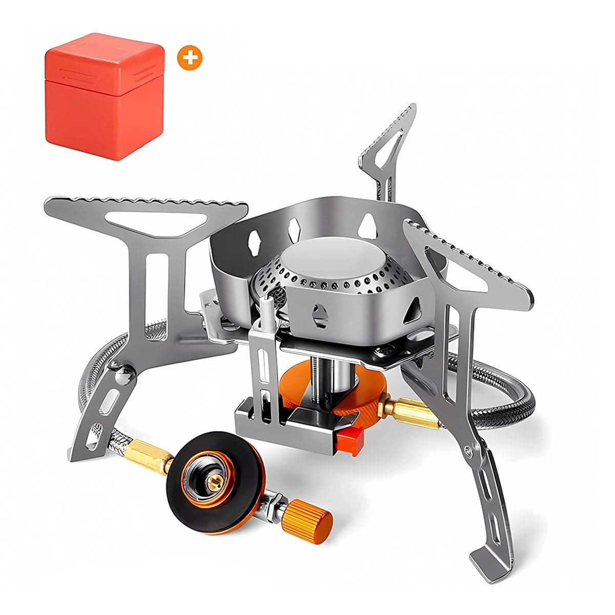 Camping Gas Stove Portable Gas Burner Outdoor Windproof Emergency Cook Stove ...