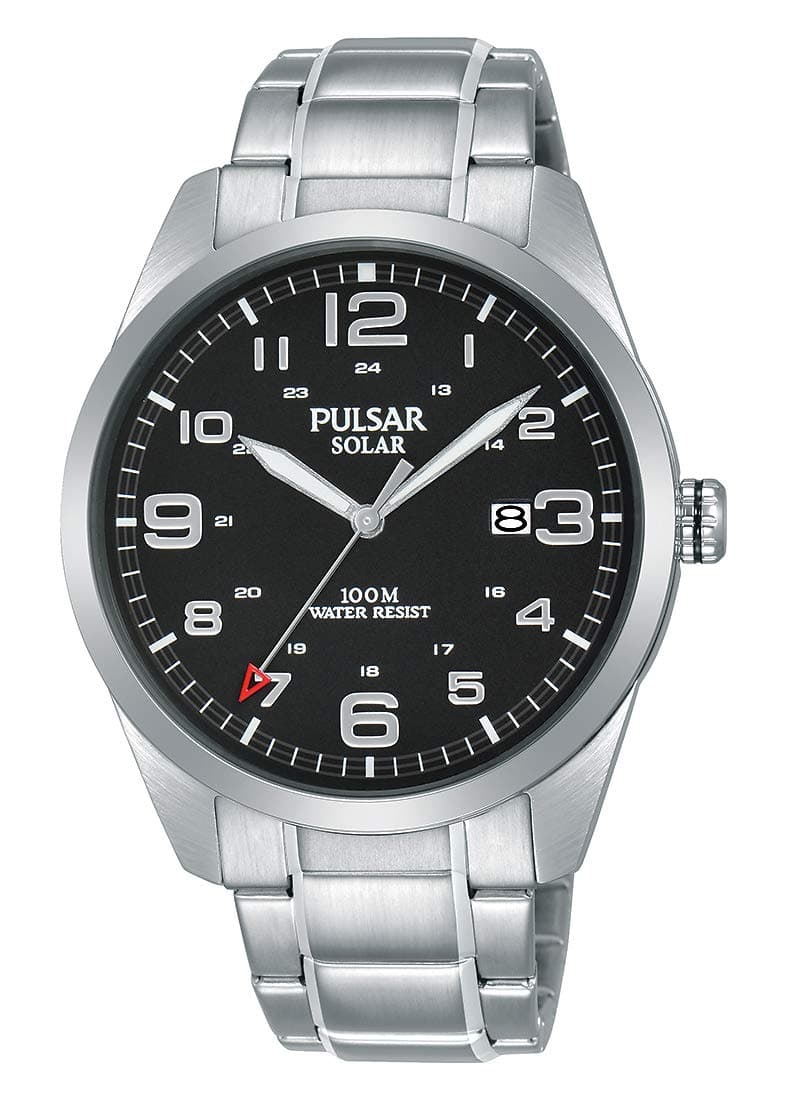 Pulsar Solar Men's Watch Stainless Steel with Metal Strap