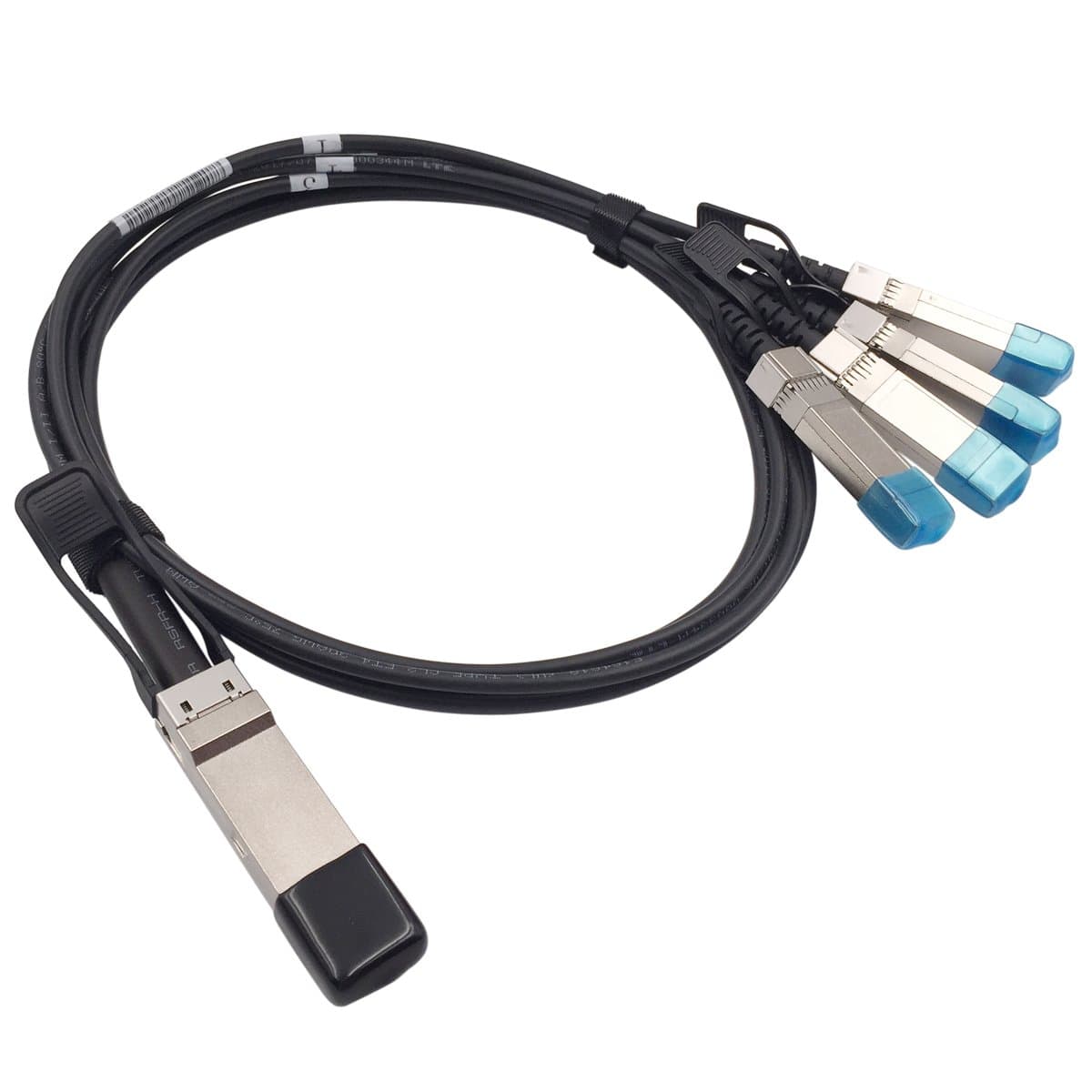 1M QSFP+ to 4 SFP+ DAC Breakout Cable, QSFP-4SFP10G-CU1M, Wiitek 40G QSFP+ Direct Attach Copper Cable, 30AWG Black, for Cisco, Ubiquiti, Mellanox, Supermicro, Compatible for Mikrotik