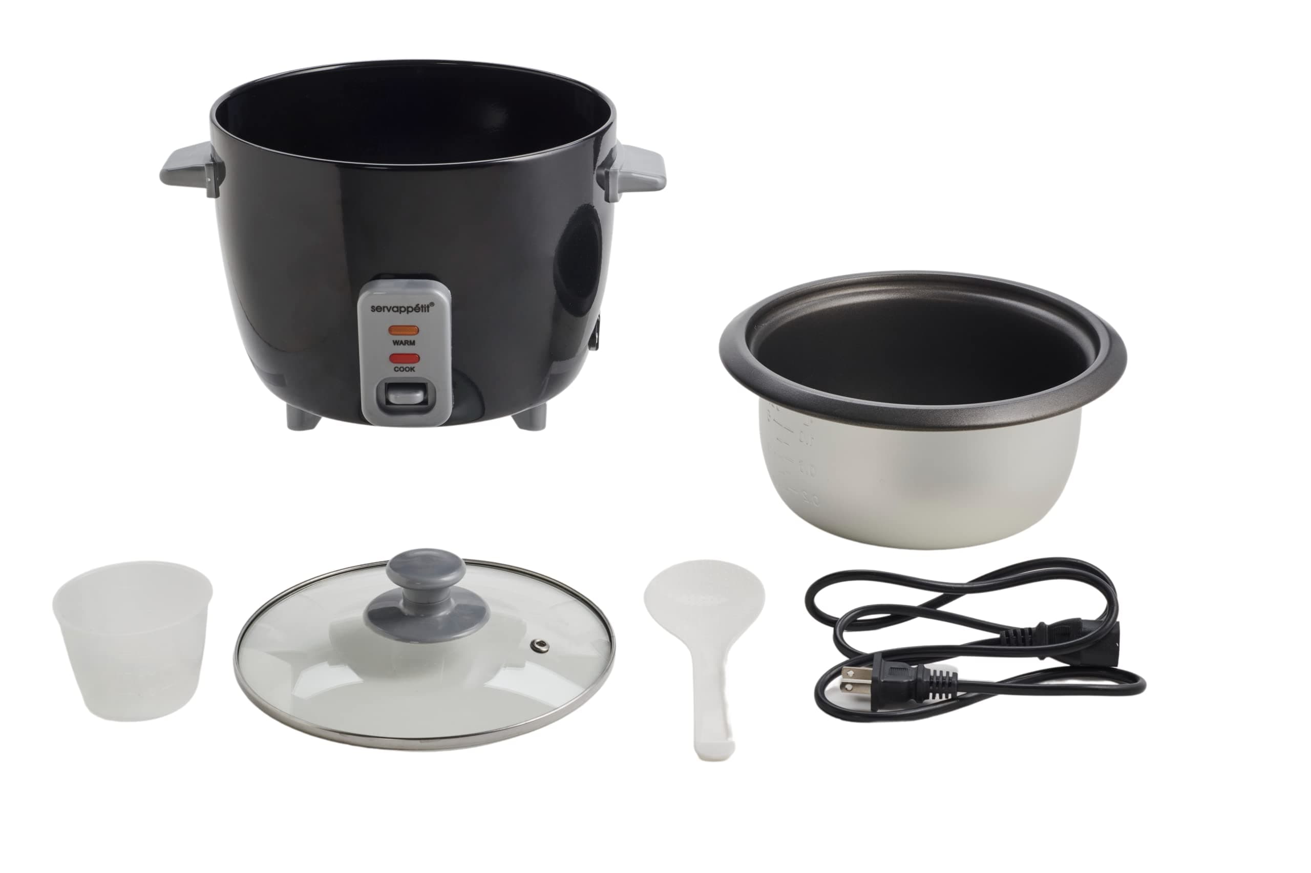 KIT 8 Cup Rice Cooker - Black