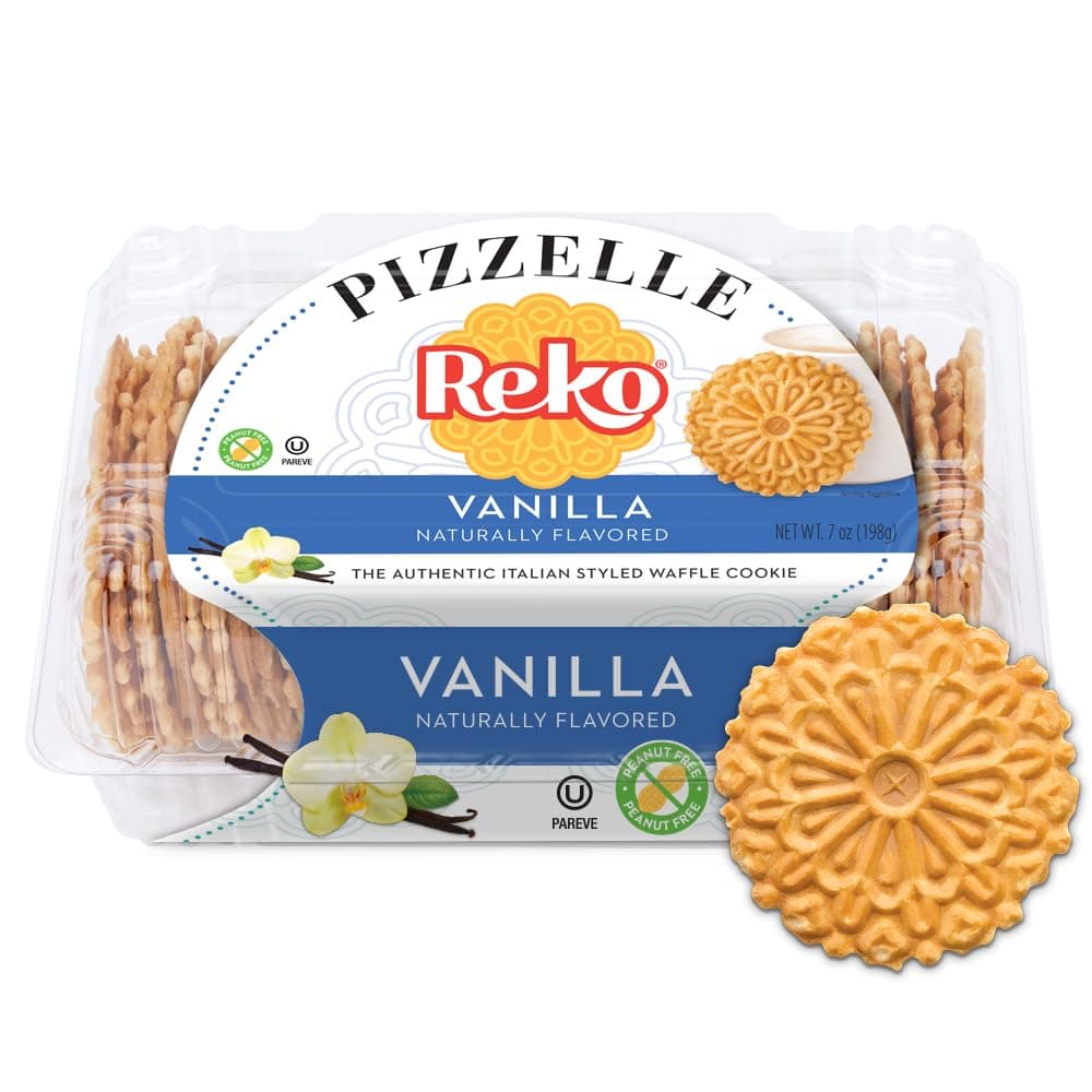 Pizzelle Authentic Italian Style Waffle Cookie, Vanilla, 7 Ounce (Pack of 1)