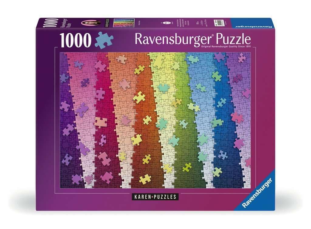 Karen Puzzles Colors on Colors 1000 Piece Jigsaw Puzzle for Adults - 12001027 - Handcrafted Tooling, Made in Germany, Every Piece Fits Together Perfectly