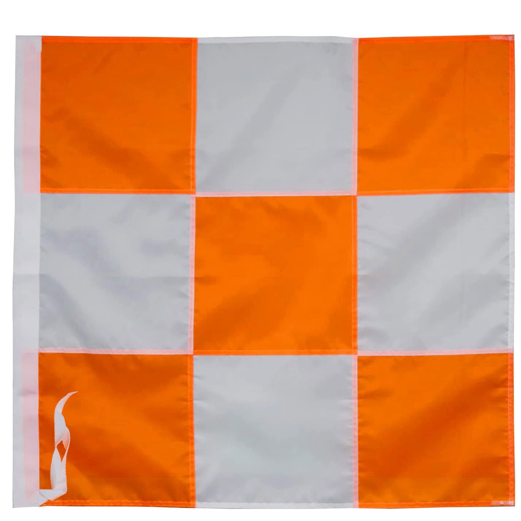 Heavy Duty Airport Flag Orange and White 36 x 36 Inch- Longest Lasting Oxford Nylon 210D | Airfield Vehicle Safety Flags Decoration Gift Yard House Banner
