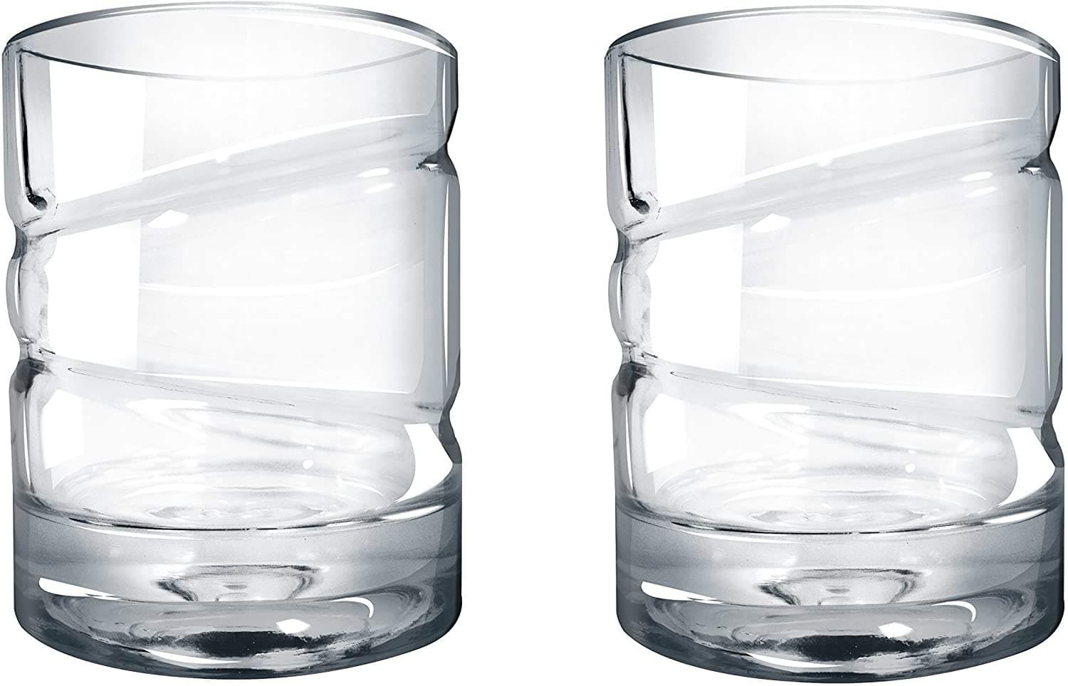 Epicureanist Helix Whiskey Glass - Rotating Whiskey Glass Tumbler Aerates your Favorite Spirits Unlocking Their Complex Flavors and Aromas - Set of 2