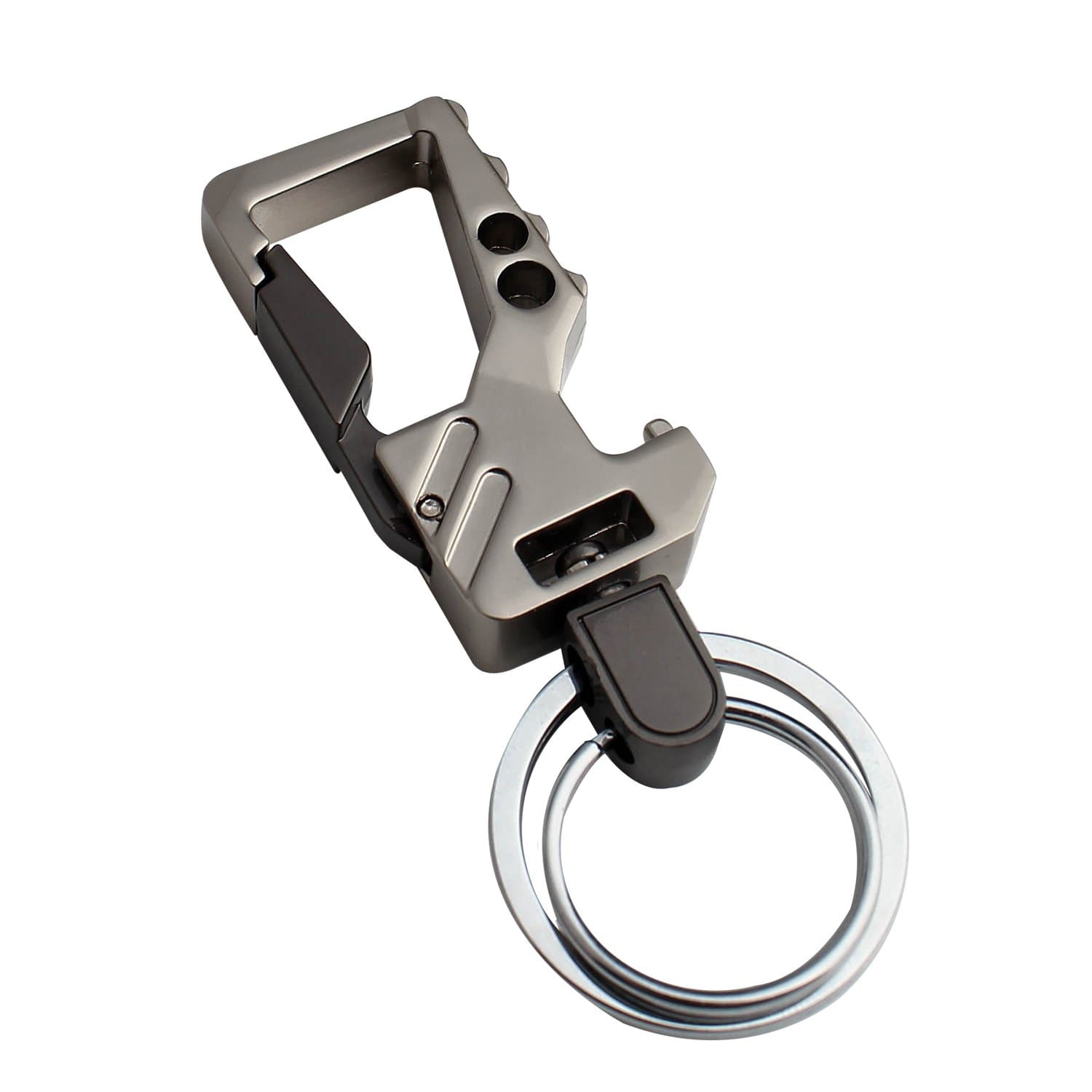 EVAPLUS Classic Stainless Steel Key Chain Heavy Duty Car Keychains with Bottle Opener for Man and Women Silver