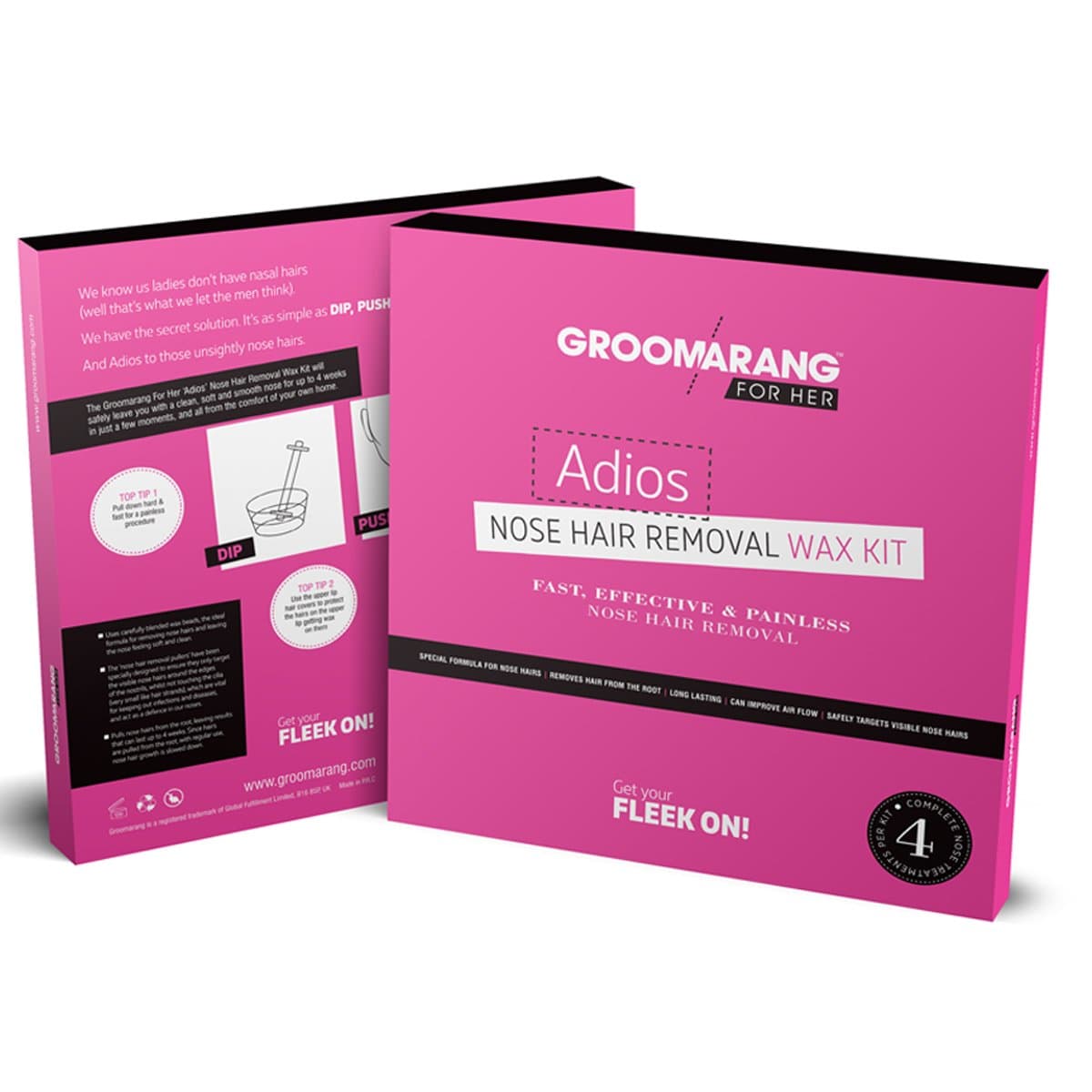 Groomarang for Her Adios Nose Hair Removal Wax Kit Fast Effective & Painless