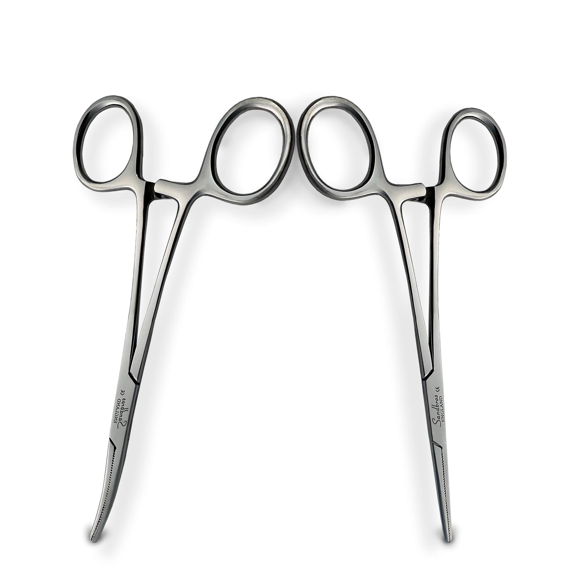 2X Hemostats Forceps, Dog Ear Hair Remover for Fish Unhooking and Jewellery Making.14cm Serrated Tip Tweezers for Dogs Ears, alligator forceps (Straight+Curved)