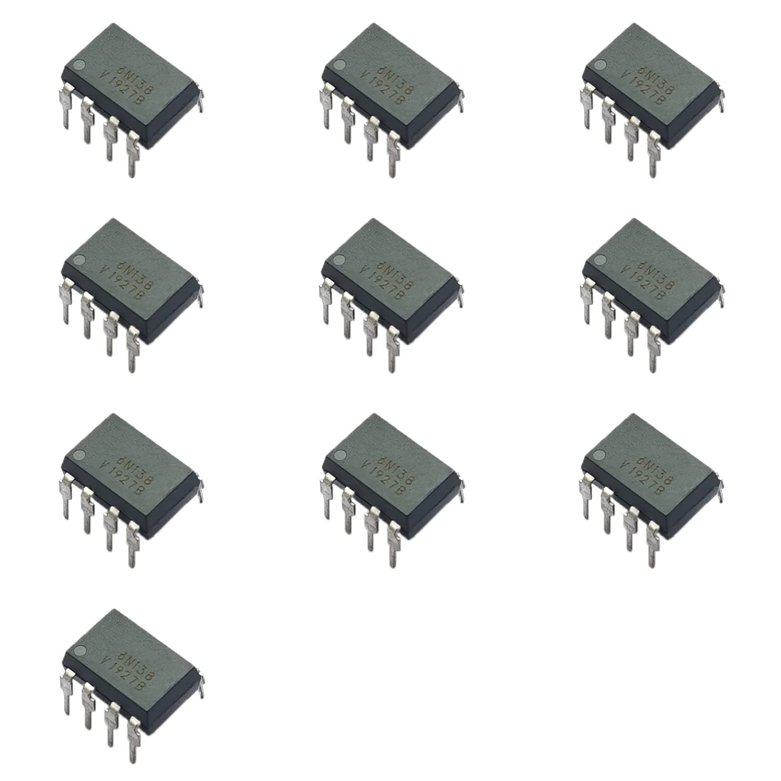 10pcs 6N138 138 6N High Speed Optocoupler, 100 kBd, Low Input Current, Photodiode Darlington Output，8-Pin.