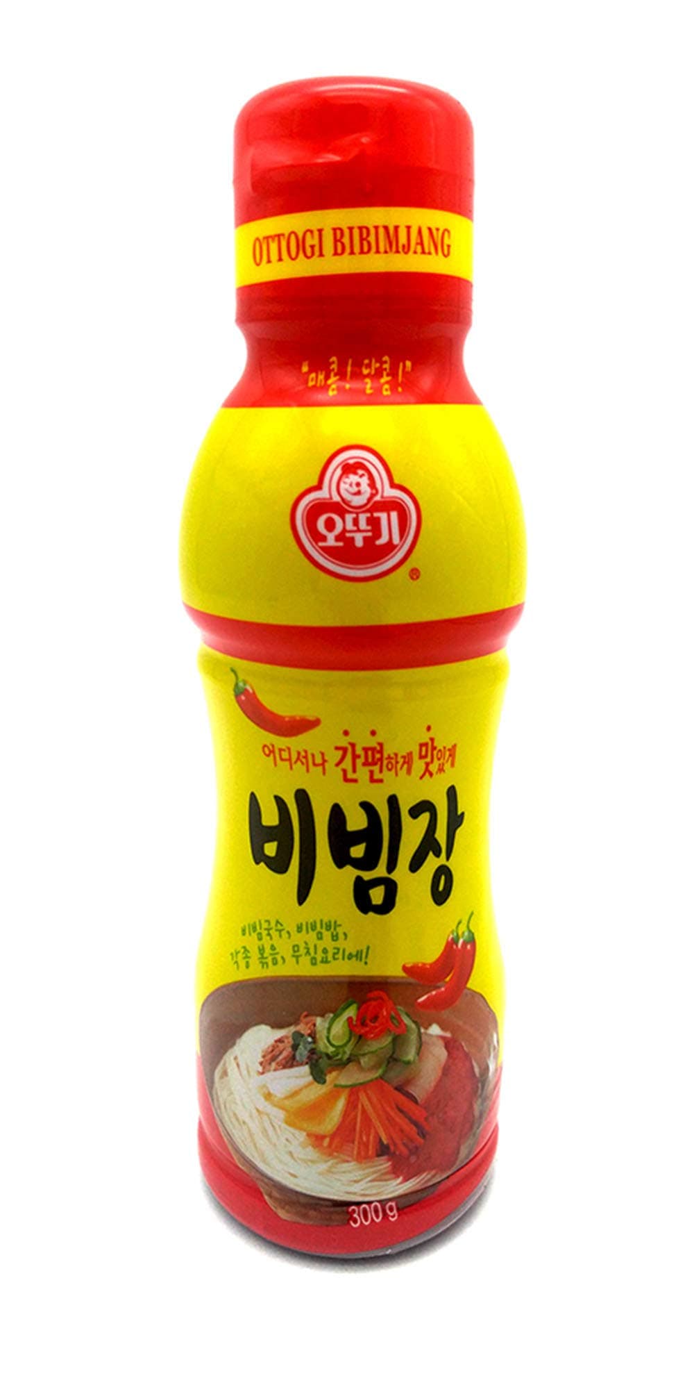 Korean Gochujang Sauce, Hot & Sweet,Korean-Style, Red Pepper Paste (Bibimjang), 10.58oz (Squeezable Bottle)