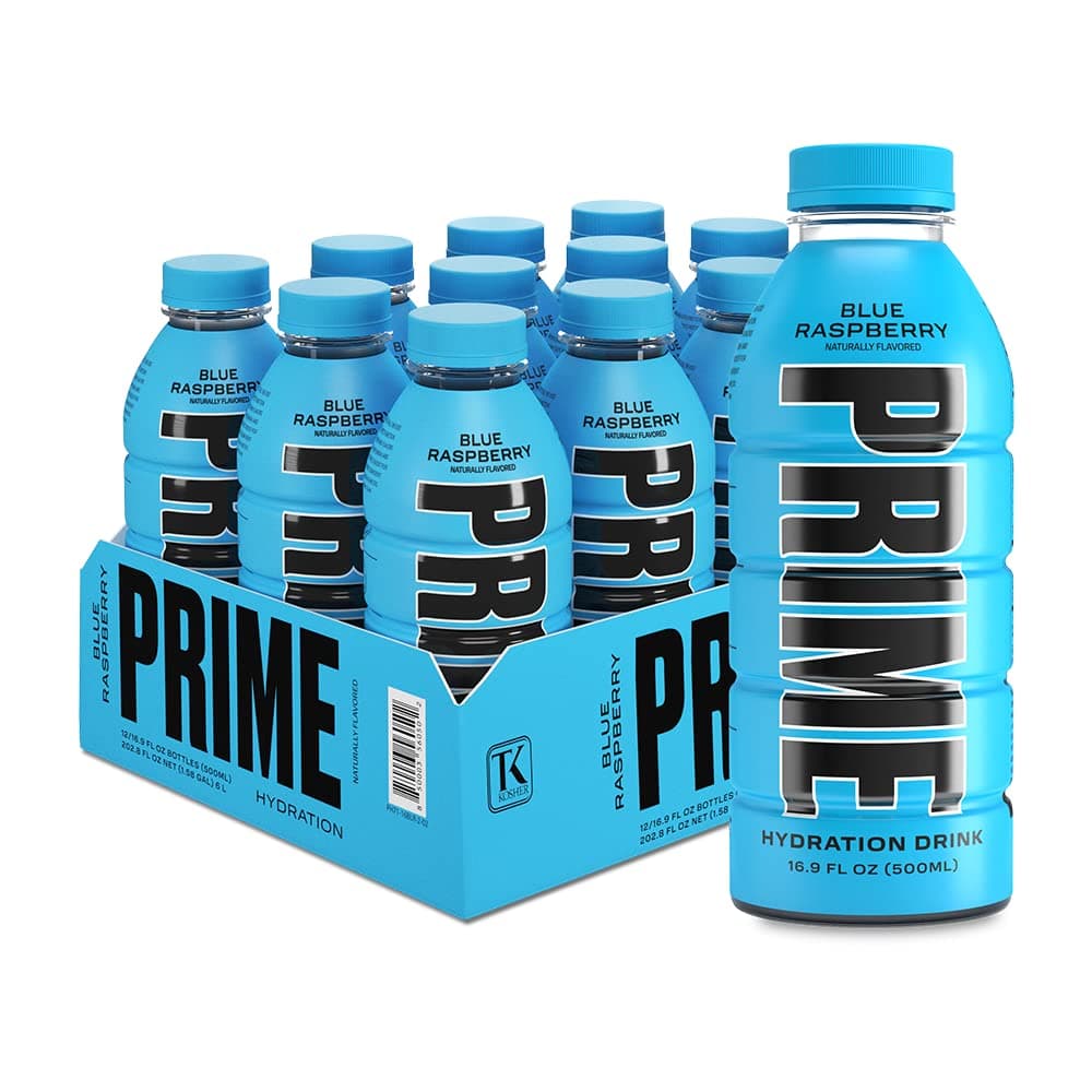 PRIME HYDRATION Blue Raspberry Hydration Drink, 16.9 Fl Oz 500 Ml, Pack Of 1