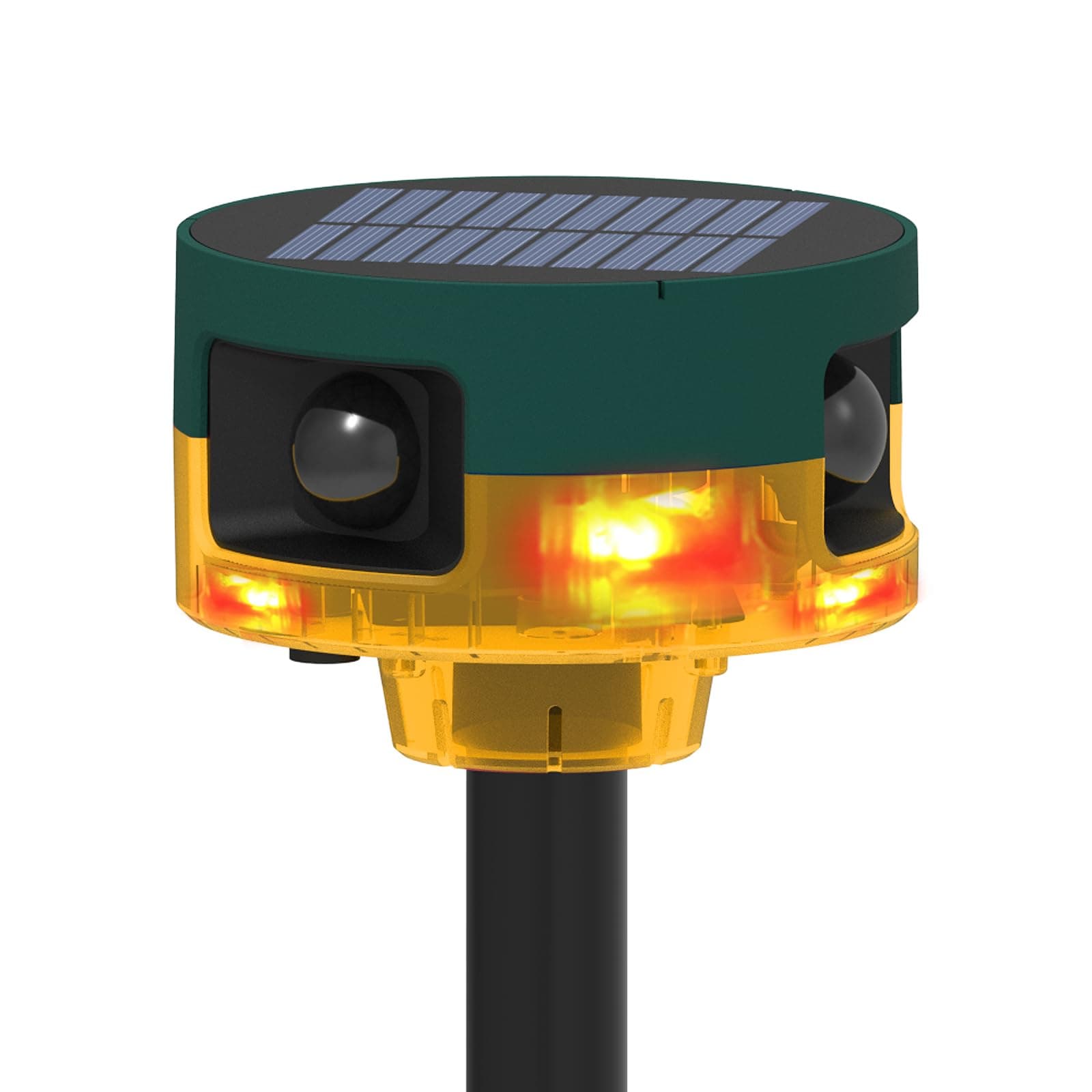 XRDZYXGS Cat Repellent Fox Repellent, Animal Deterrent with Motion Sensor, 129dB Sound and IP55 Waterproof Deterrent Flashing Light, Animal Repellent for Farm, Garden, Barn, Villa Yard