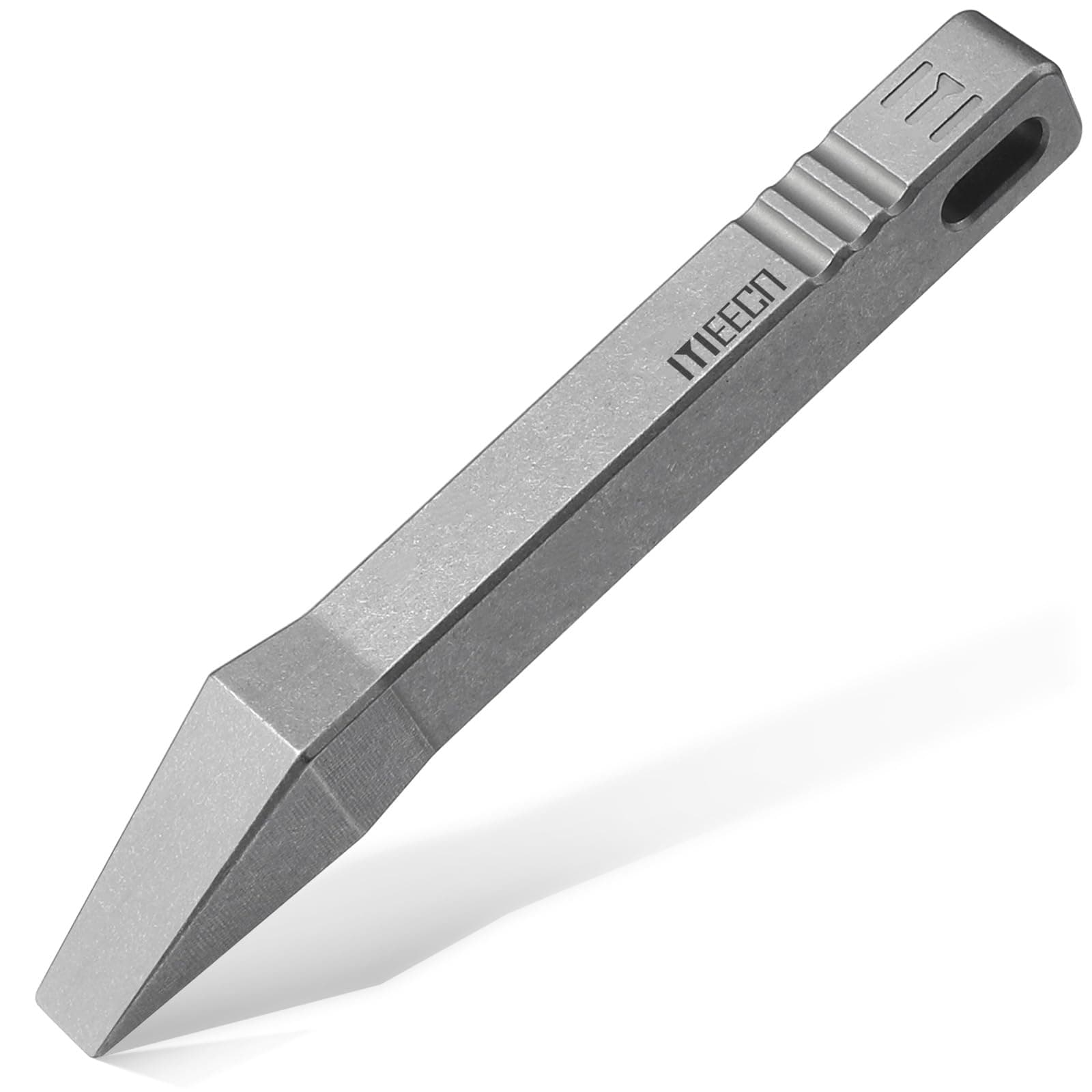 MEECNTitanium Alloy Outdoor EDC Pry Bar Tool, Compact Keychain Emergency Tool, Portable and Versatile, Screwdriver, Label Remover, Package Opener, Bottle Opener