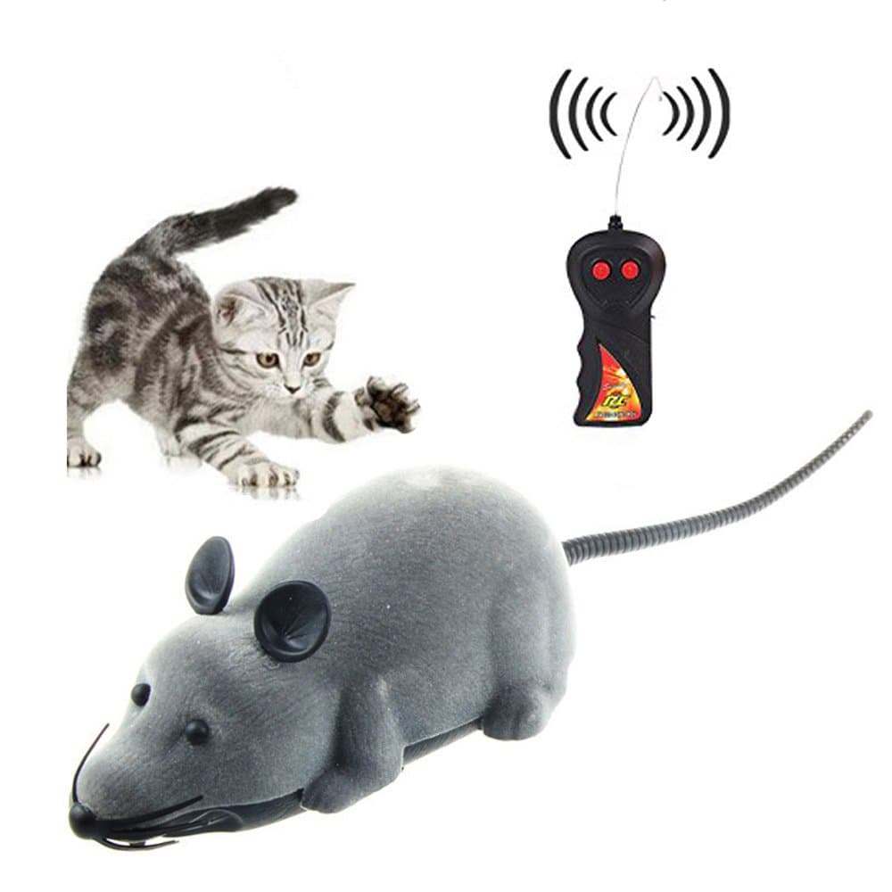 Amadear Rat Toy, RC Funny Wireless Electronic Remote Control Mouse Rat Pet Toy for Cats Dogs Pets Kids Novelty Gift