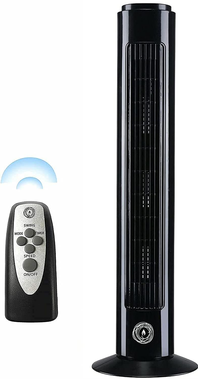 Ecolighters 29” Premium Tower Fan with LED Display, 3 Speed and 1-7.5 Hour Timer- Remote Control - Cooling Tower Fan - Portable, Oscillating