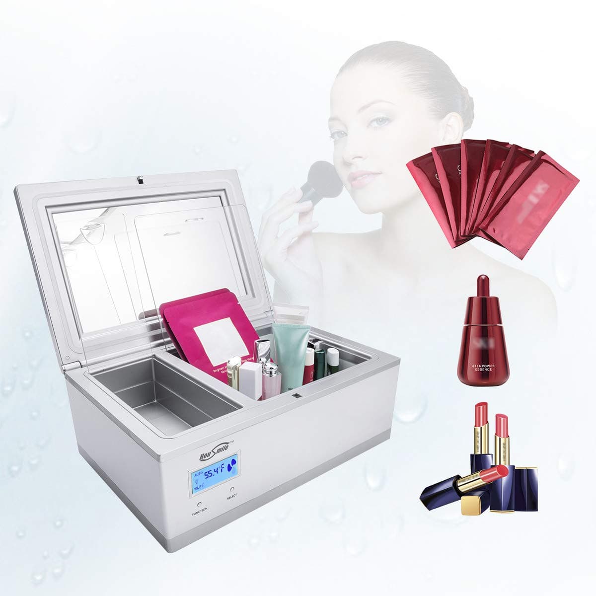 Housmile 3L Portable Cosmetic refrigerator, Electric Cooler Mini Refrigerator, Cosmetic Small Fridge for Eye Cream, Facial Mask, Eyeliner, Skin Cream, Organic Cosmetics