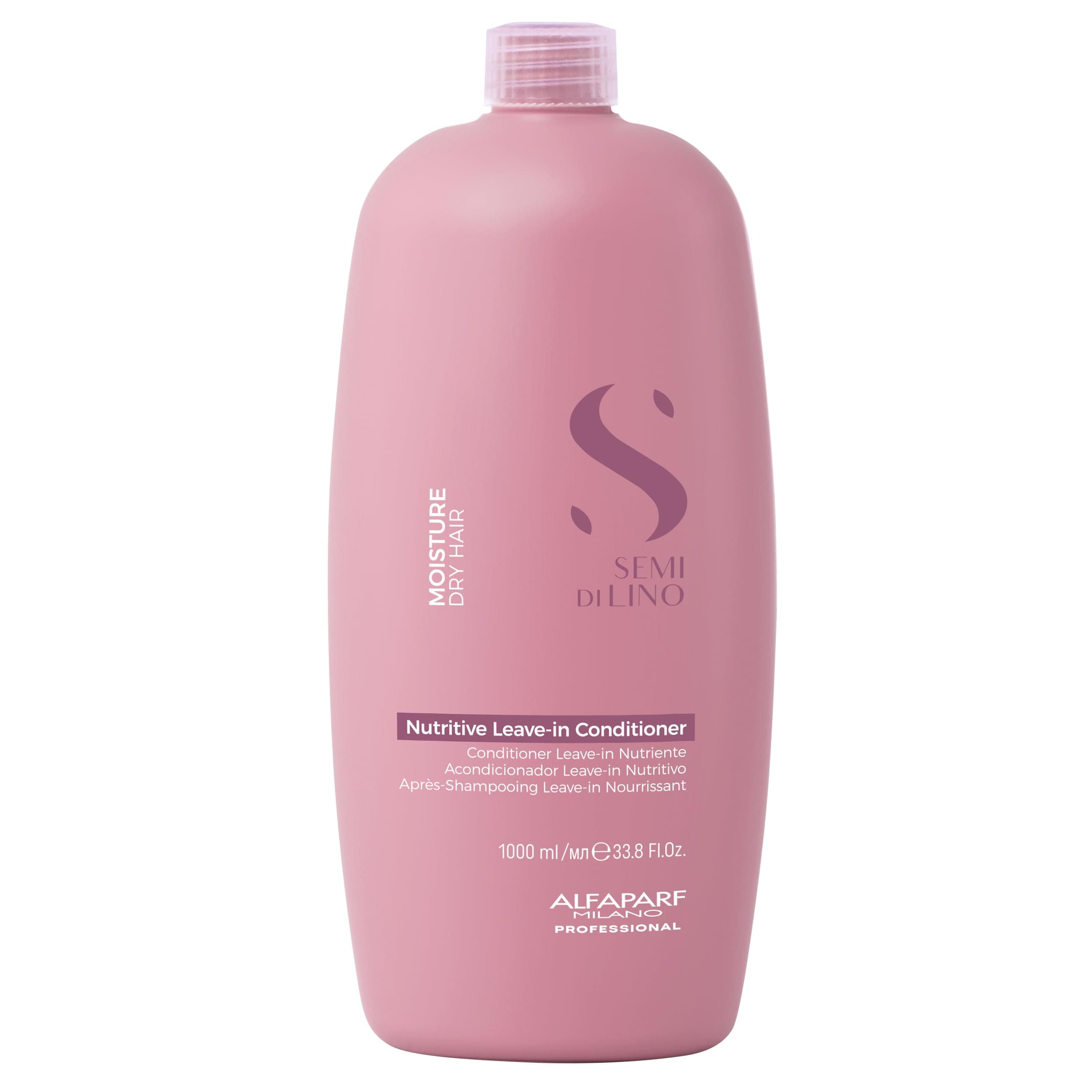 Alfaparf Milano Semi Di Lino Moisture Nutritive Leave-in Sulfate Free Conditioner for Dry Hair - Professional Salon Quality - SLS, Paraben and Paraffin Free - Safe on Color Treated Hair, 33.8 Fl Oz