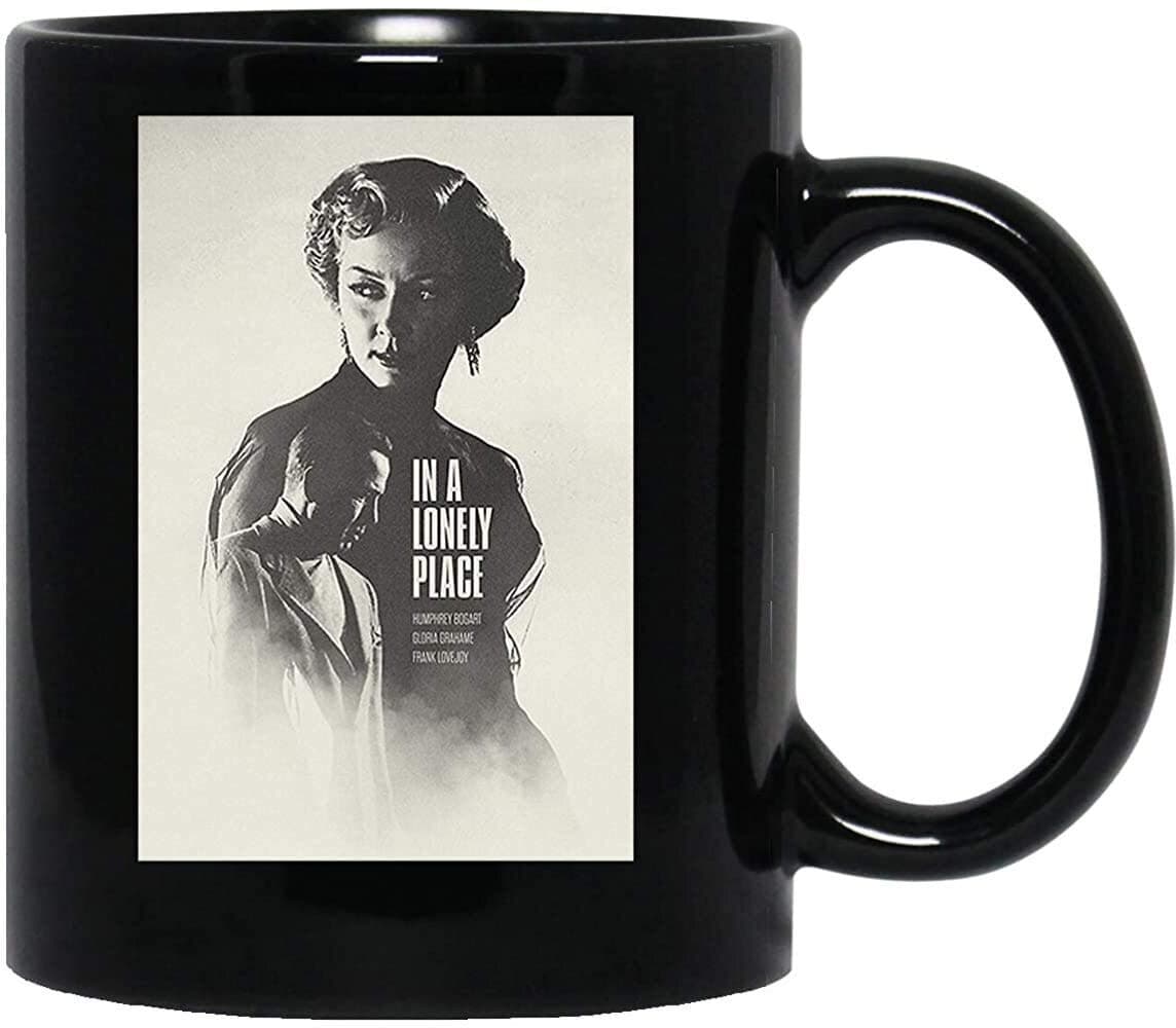 in A Lonely Place Humphrey Bogart Gloria Grahame Nicholas Ray Film Noir Mug Cup Coffee Mugs Cups Tea () Mug with Handle, Insulated Ceramic Reusable Coffee Cup