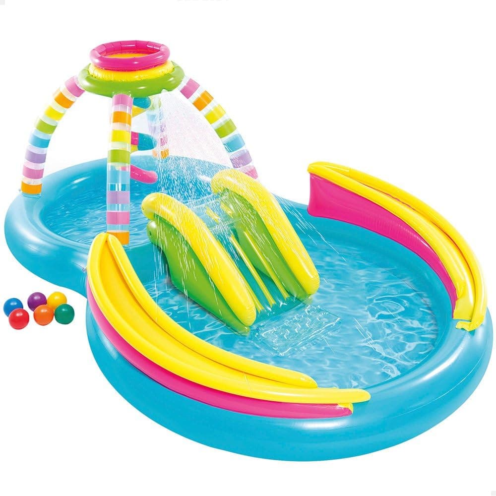 Intex Rainbow Funnel Play Centre Inflated Size: 295 cm x 191 cm x 109 cm (56137NP)