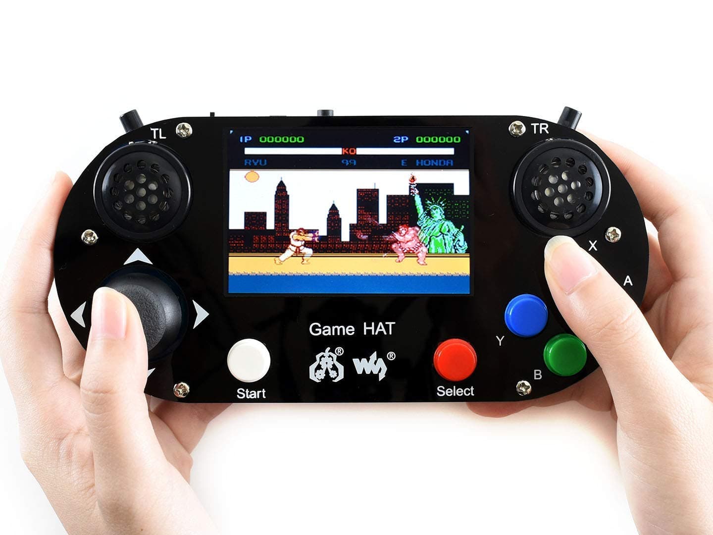 waveshare Game HAT for Raspberry Pi A+/B+/2B/3B/3B+/ Zero/Zero W/Zero WH Portable Game Console with 3.5inch IPS Screen Smoothly Display