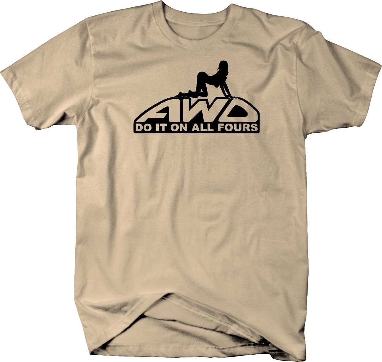 AWD Do It On All Fours Sexy Girl Subaru STI WRX Racing Mens T Shirt - Xlarge