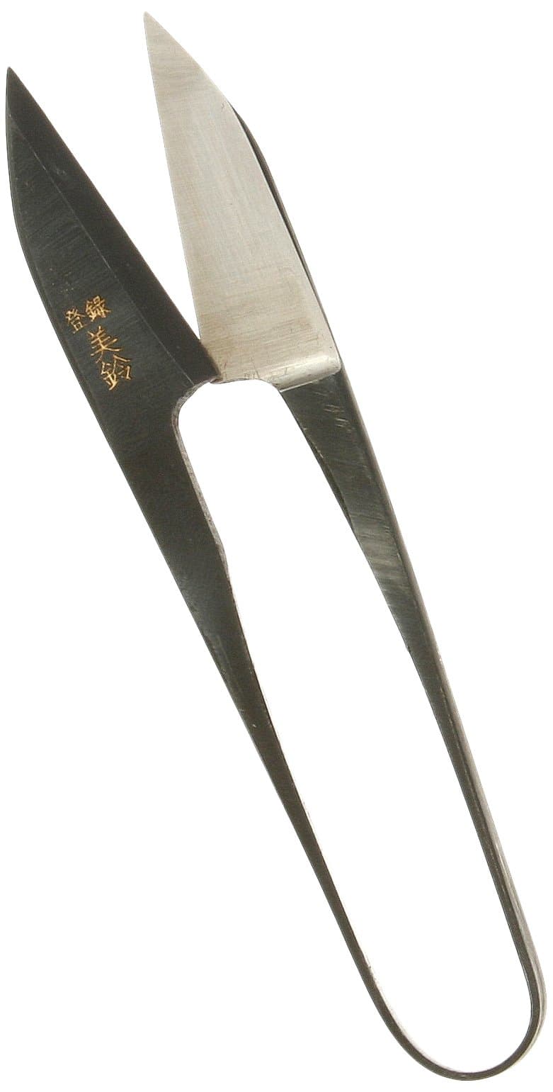 Kotobuki Traditional Japanese Thread Scissors, Black Finish with Short Blade