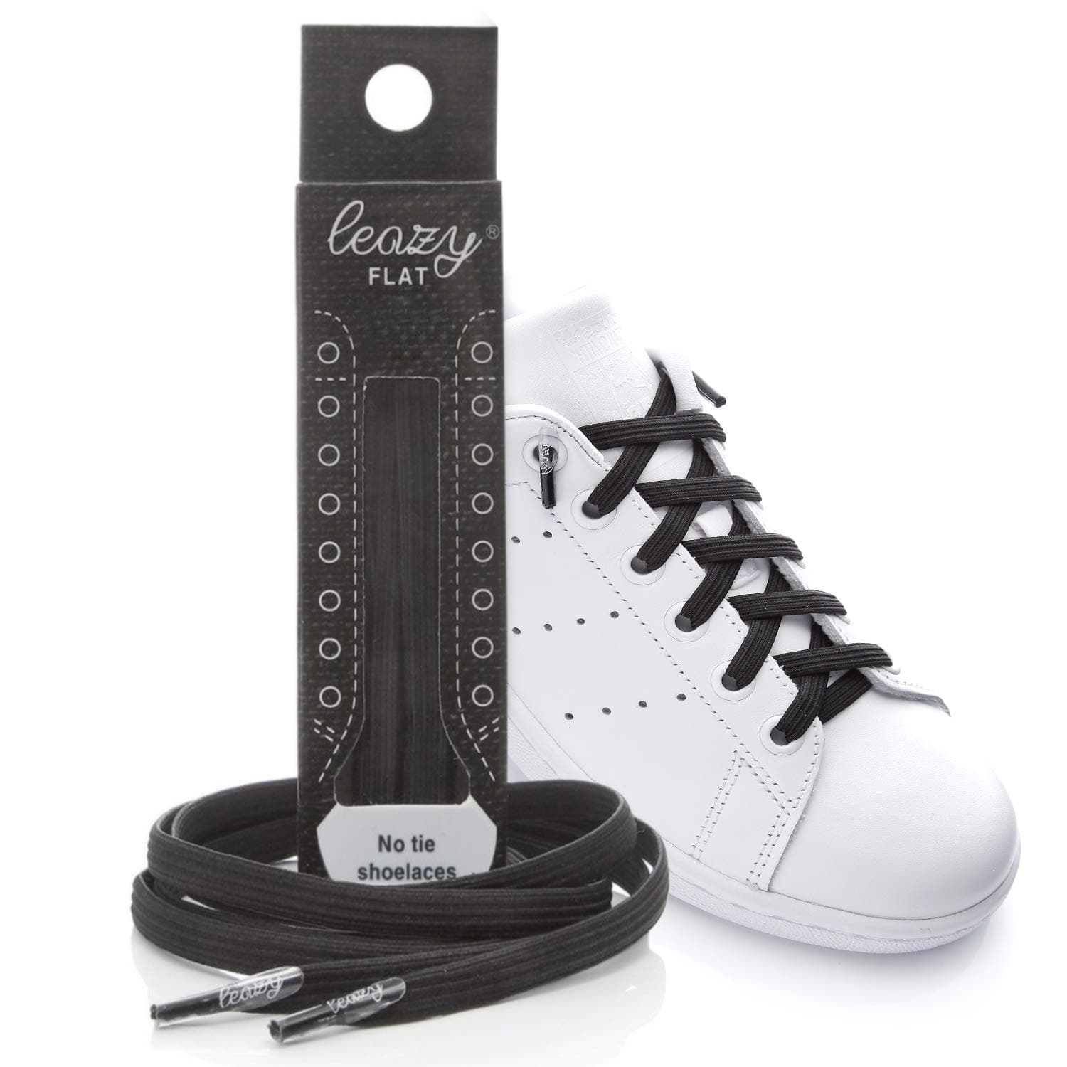 leazyNo Tie Shoelaces for Kids and Adults - The Flat Elastic Shoe Laces with Anchor Tip for Trainers