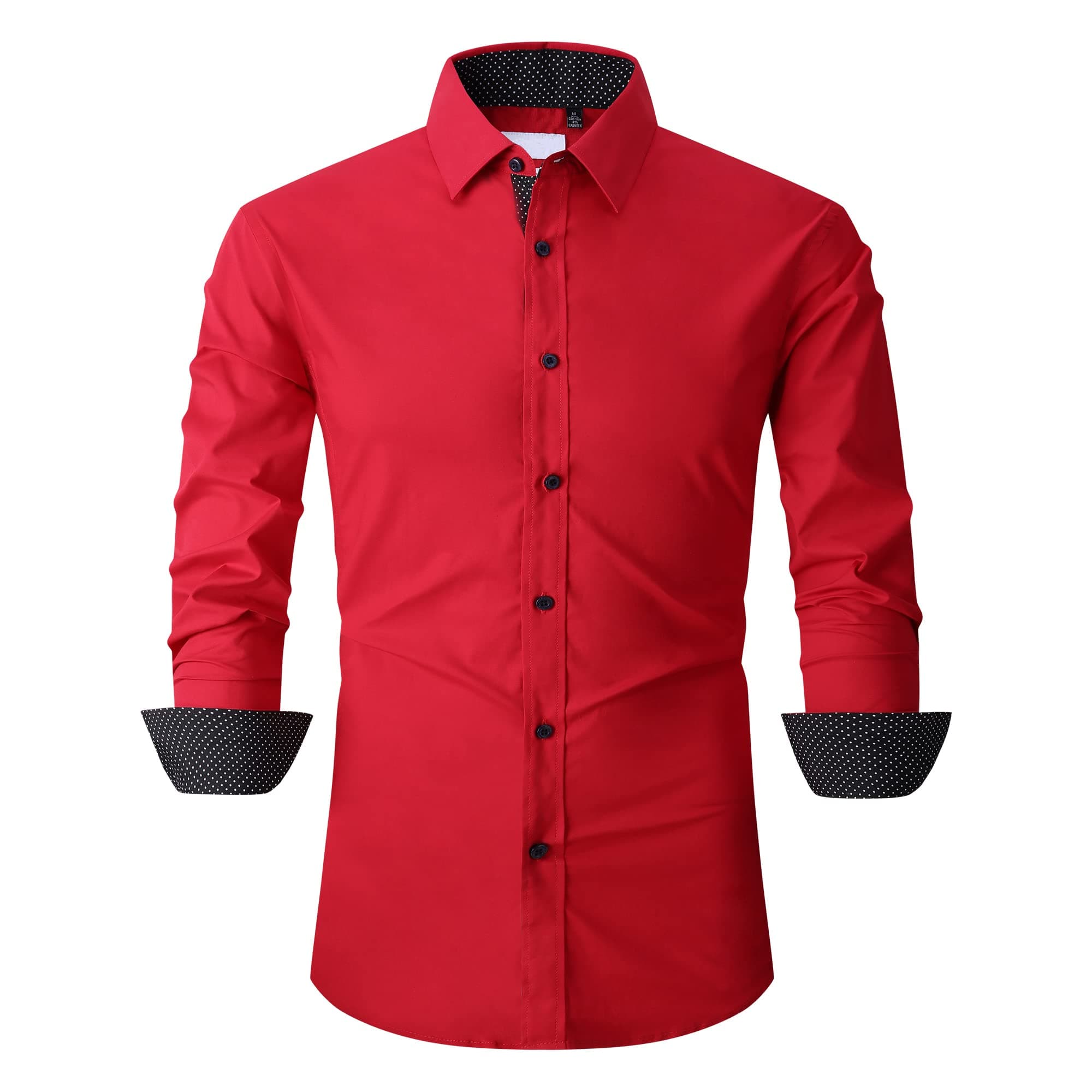 DamipowMens Premium Casual Button Down Shirts Long Sleeve Regular Fit Men Shirt