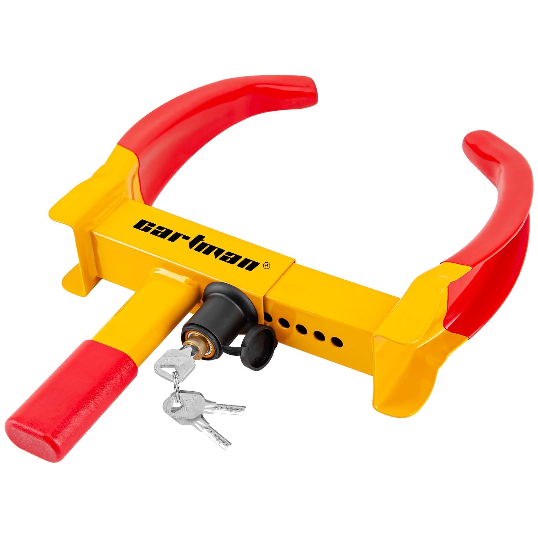 CARTMAN Heavy Duty Trailer Wheel Clamp, Universal Security Tire Lock, Adjustable Anti-Theft for Trailers, SUV, Boats, ATVs, Motorcycles, Golf Cart