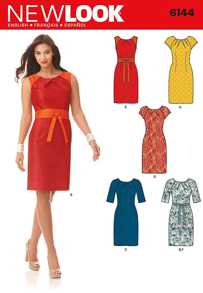Simplicity Creative Patterns New Look 6144 Misses' Dress and Belt, A (8-10-12-14-16-18)